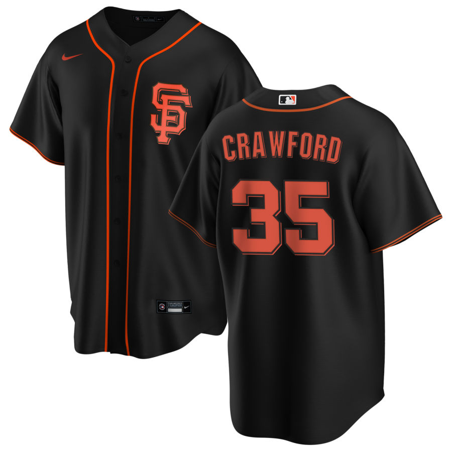 Nike Men #35 Brandon Crawford San Francisco Giants Baseball Jerseys Sale-Black
